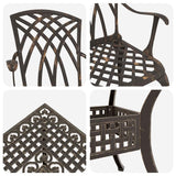 Garden Table Set 5 pcs Bronze Cast Aluminium 3334760