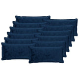 Cushion Cover 12 pcs HOUTEN Navy Blue 40 x 80 cm Flannel 918417