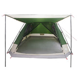 Cabin Tent with Roof Green 12-Person Polyester and Steel 42028571