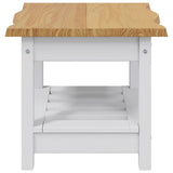 Side Table EKAI White 50 x 50 x 45.5 cm Solid Pine Wood 42037022