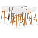 7 Piece Bar Set White 3057421