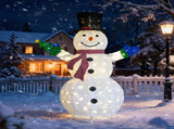 1.7M Lighted Snowman Holding Small Tree Christmas Yard Decorations, Pre-lit Pull Up Snowman with 200 51059356