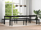 Bench Black Oak 200 x 35 x 45 cm Engineered Wood 892608