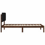 Bed Frame with Upholstered Headboard Dark Brown and Black 904200