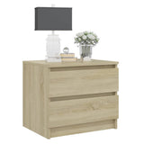 Bed Cabinet Set of 2 Sonoma oak Engineered wood Standard 806200