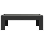 ZNTS Coffee Table with Infinity LED Black 90x50x30 cm 847617