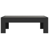 ZNTS Coffee Table with Infinity LED Black 90x50x30 cm 847617