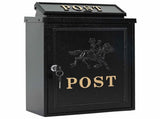 Wall Mounted Mailbox Black 29 x 13 x 41 cm Cast Aluminum 42023497