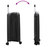Suitcase Folding with Lock Black 34 x 23 x 55.5 cm ABS Plastic 42006226