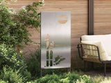 Garden Privacy Screen Silver 50 x 140 cm Stainless steel 876319