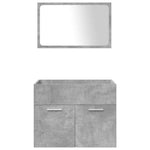 ZNTS 4 Piece Bathroom Furniture Set Concrete Grey Engineered Wood 3324902