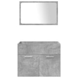 ZNTS 4 Piece Bathroom Furniture Set Concrete Grey Engineered Wood 3324902