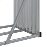 Log Holder Light Grey 234x45x100 cm Galvanised Steel 364555