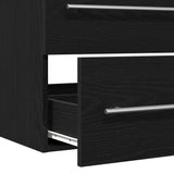 Bathroom Sink Cabinet Black Oak 80x38.5x48 cm Engineered Wood 862535
