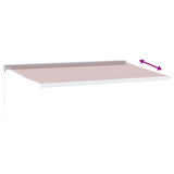 ZNTS Manual Retractable Awning Burgundy 500x300 cm 3215317