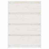 Side Cabinet White 60x36x84 cm Solid Pinewood 808104