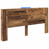 Storage Headboard with LED Old Wood Engineered Wood 3418702