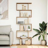 Room Divider Bookcase 6-Tier Artisan Oak 70x24x193 cm Engineered Wood 858092