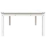 Garden Table White 121x82.5x45 cm Solid Wood Pine 824128