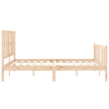 Bed Frame without Mattress King Size Solid Wood Pine 3192236