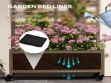 Wooden Trellis Planter, Raised Garden Bed with Wheels and Bed Liner, to Climb and Grow Vegetables, T3398P317695
