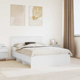 Bed Frame with Headboard White 160 x 200 cm Engineered Wood 3408830