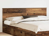 Headboard with Headboard Old Wood 160 cm Engineered wood 887745