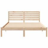 Bed Frame with Headboard Brown 160 x 200 cm Solid Pine Wood 872281