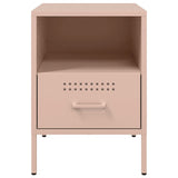 ZNTS Bedside Cabinets 2 pcs Pink 36x39x50.5 cm Steel 843057