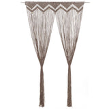 Macrame Curtain Taupe 140x240 cm Cotton 323980