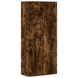Shoe Cabinet Smoked Oak 80x39x178 cm Engineered Wood 3276676