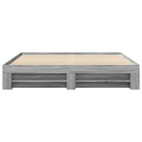 Bed Frame without Mattress Grey Sonoma 180x200 cm Super King Engineered Wood 3295455
