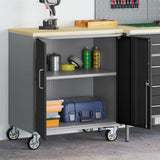 Trolley Rolling Workbench Black and Grey 75 x 45 x 85 cm 4103485