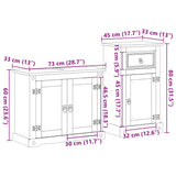 2 Piece Bathroom Furniture Set Corona Solid Wood Pine 3334632
