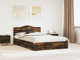 Bed Frame with Drawer Smoked Oak 120 x 190 cm Engineer Wood 3413440