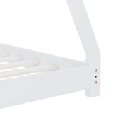 Kids Bed Frame White Solid Pine Wood 70x140 cm 283358