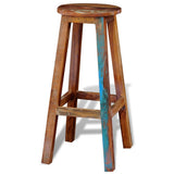 Bar Stool Solid Reclaimed Wood 241647