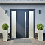 Garden Planters White 2 pcs 35x35x75 cm Steel 851083