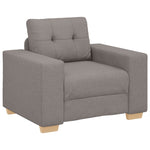 ZNTS 3 Piece Sofa Set with Cushions in Taupe Fabric 3324634