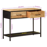 Console Table 100x35x76 cm Solid Wood Mango and Iron 358581