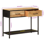Console Table 100x35x76 cm Solid Wood Mango and Iron 358581