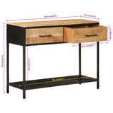 Console Table 100x35x76 cm Solid Wood Mango and Iron 358581