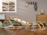 5-in-1 Toddler Climbing Frame with Ramp, Arch, for 18-48 Months, Multicoloured T3398P425410