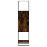 Highboard Smoked Oak 35.5x35x139 cm Engineered Wood and Metal 849036