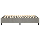 Box Spring Bed Frame Light Grey Full Velvet 3121150