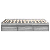 Bed Frame without Mattress Grey Sonoma 160x200 cm 3203878