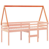 Kids' Bed Roof Wax Brown 209x95.5x88 cm Solid Wood Pine 846948