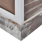 ZNTS Bedside Cabinet Brown and White 242884