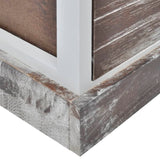 ZNTS Bedside Cabinet Brown and White 242884