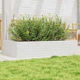 Garden Planter White 110x60x23 cm Solid Wood Pine 847239